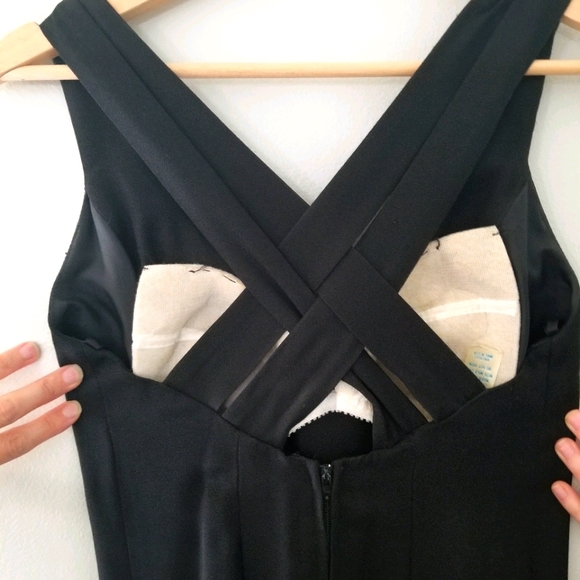 Vintage glamour full length black dress - Picture 5 of 6